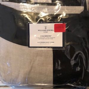 WILLIAMS-SONOMA HOME FLAX LINEN FULL/QUEEN DUVET